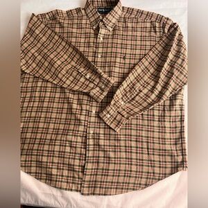 Ralph Lauren Red and Green Casual Button Down Shirt